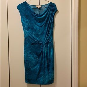 Michael Kors turquoise size S ocean pattern dress.